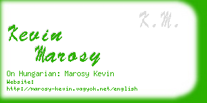 kevin marosy business card